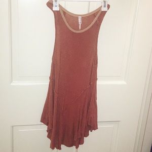 Free people burnt orange knit tank/tunic